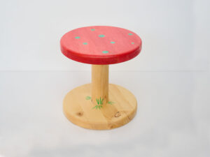 Hocker "bunter Fliegenpilz" rot/grün